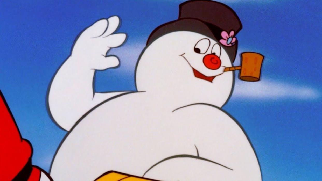 a scene from frosty the snowman, a good housekeeping pick for best christmas movies for kids