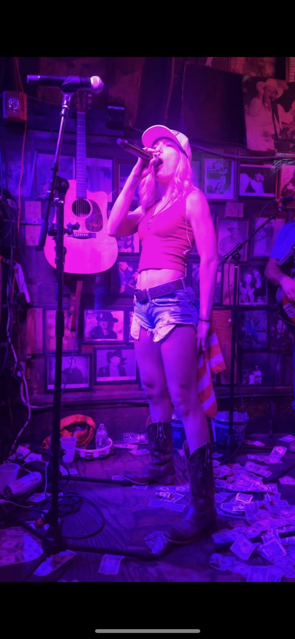 Hannah DeNike is shown performing recently in Nashville.