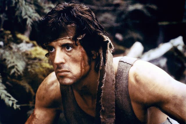 <p>Sunset Boulevard/Corbis via Getty</p> Sylvester Stallone in 'First Blood'