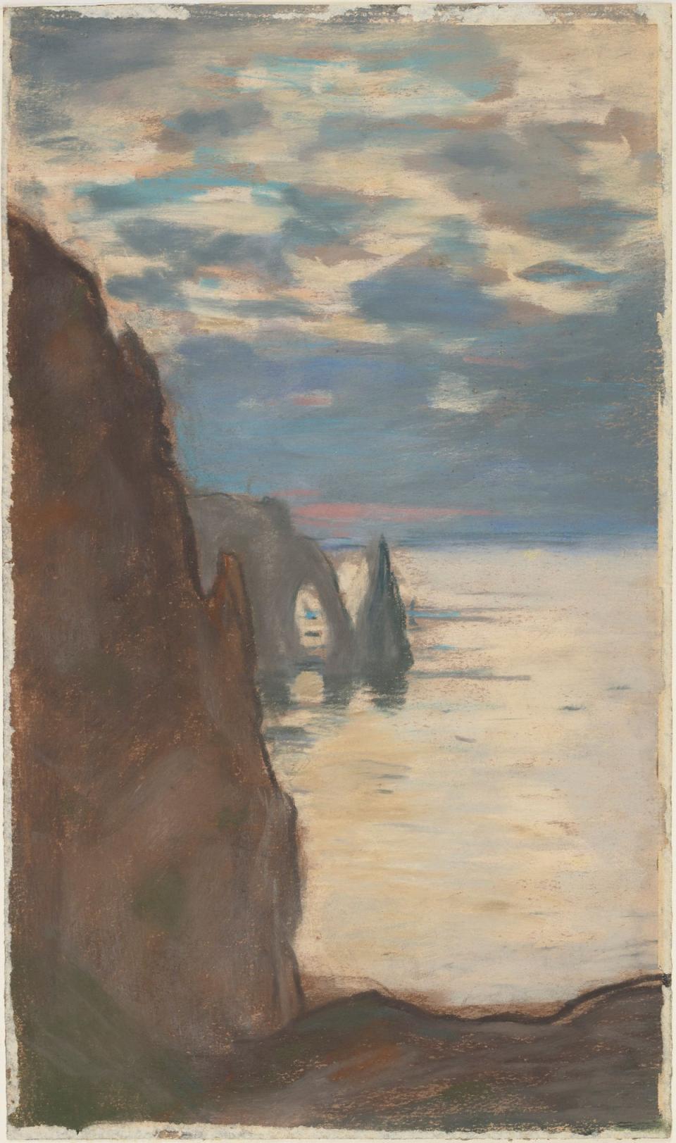 Claude Monet, Cliffs at Etretat: The Needle Rock and Porte d'Aval, c 1885 (National Galleries of Scotland)