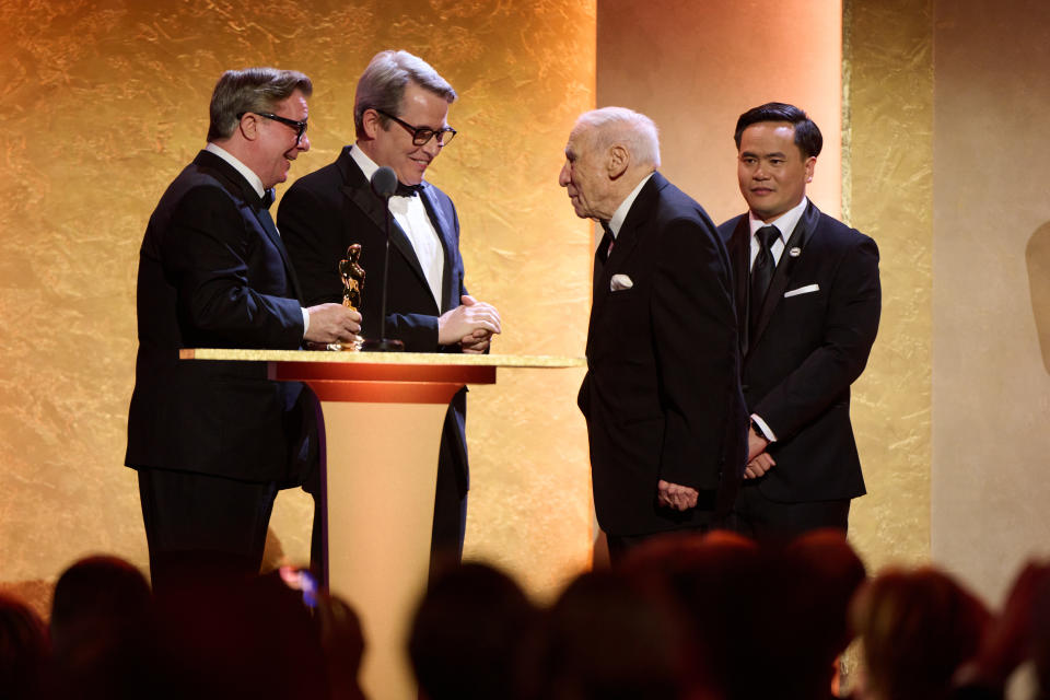 Nathan Lane, Matthew Broderick, Mel Brooks at the 14th Governors Awards