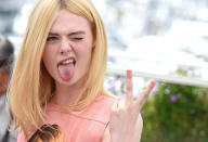 <p>Elle Fanning poses for photographers during the photo call for the film How To Talk To Girls At Parties at the 70th international film festival, Cannes, southern France, Sunday, May 21, 2017. (Photo: Anthony Harvey/FilmMagic/Getty Images) </p>