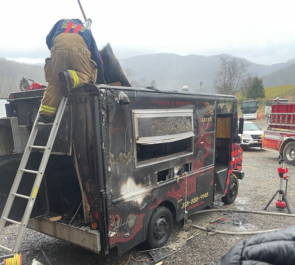 On Dec. 9, Waynesville Fire Department responded to a fire that destroyed Sticky 8's food truck.