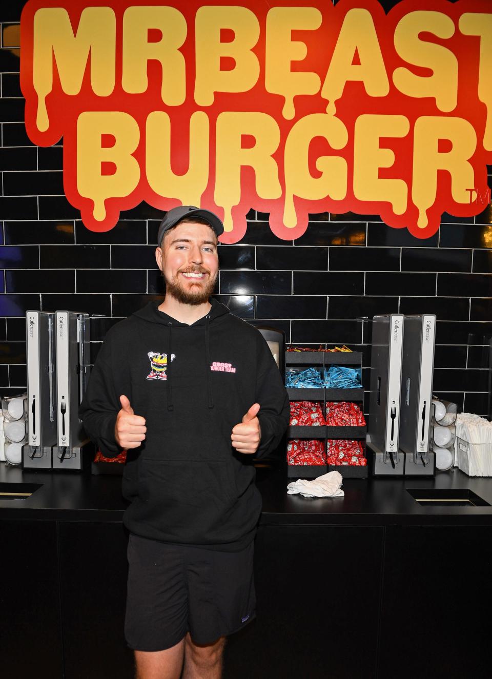 YouTube star MrBeast attends the launch of the first physical MrBeast Burger Restaurant at American Dream on Sept. 4, 2022 in East Rutherford, New Jersey.