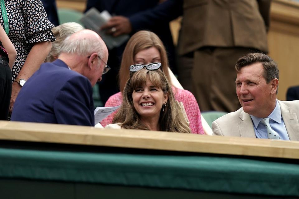 Dame Darcey Bussell in the Royal Box at Wimbledon on Thursday 30 June 2022 (PA)