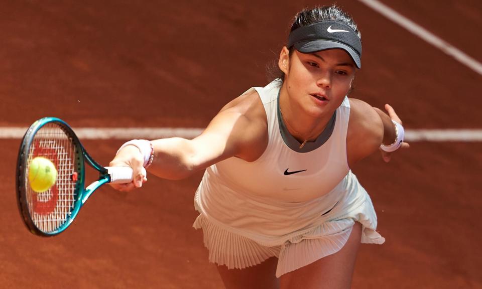 <span>Emma Raducanu made several unforced errors in a one-sided loss.</span><span>Photograph: Mateo Villalba/Getty Images</span>