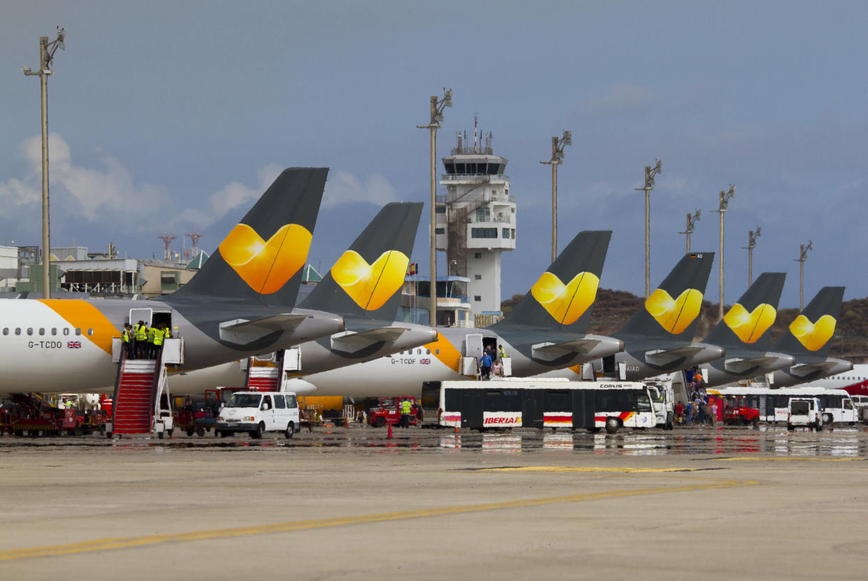 Undated handout photo issued by Thomas Cook Airlines of some of their airplanes.