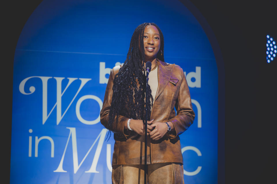 WondaGurl at Billboard Women In Music held at YouTube Theater on March 1, 2023 in Los Angeles, California.