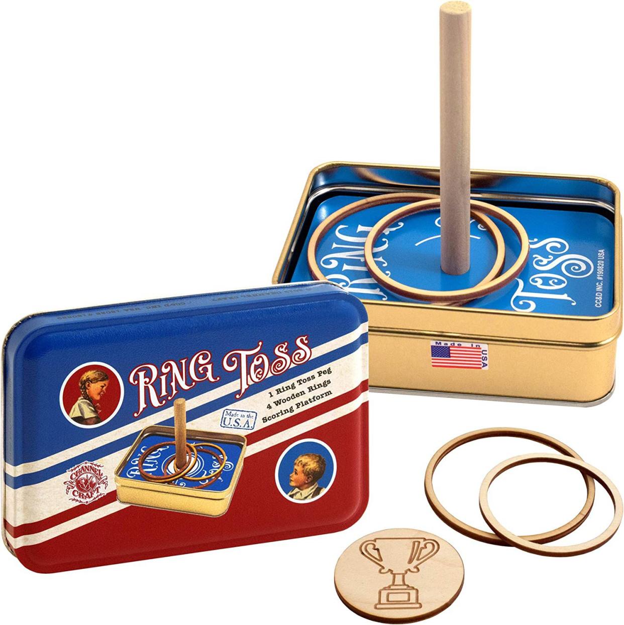 Channel Craft Ring Toss Game in Classic Toy Tin