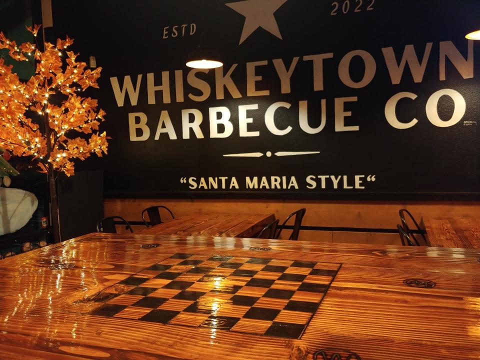 Inside Whiskeytown Barbecue in west Redding. The new restaurant is in the Sunset Marketplace.