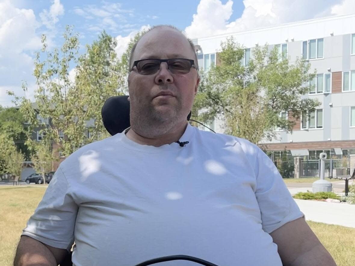 Cory Kish lives in a two-bedroom affordable housing complex in northeast Calgary. Affordable housing is in short supply in the city.  (Bryan Labby/CBC - image credit)