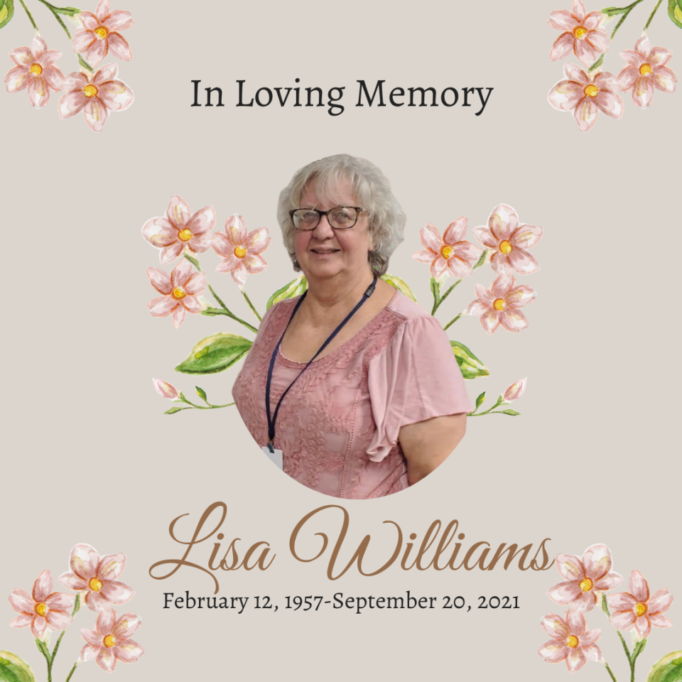 Lisa Williams, a cafeteria manager for Monroe County Schools, died due to COVID-19 Sept. 20, 2021.