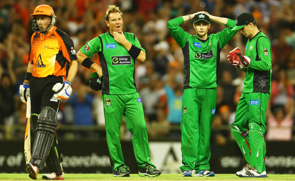 Shane Warne, pictured here in the BBL with the Melbourne Stars in 2013.