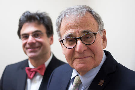 Founder Sidney Goldblatt (R) and President Curtis Goldblatt of ForensicDx, a company which specializes in autopsies and scientific testing, pose for a photograph in Windber, Pennsylvania, U.S. on August 9, 2017. REUTERS/Adrees Latif
