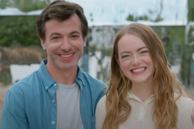 <p>Showtime/YouTube</p> Nathan Fielder as Asher and Emma Stone as Whitney in The Curse.