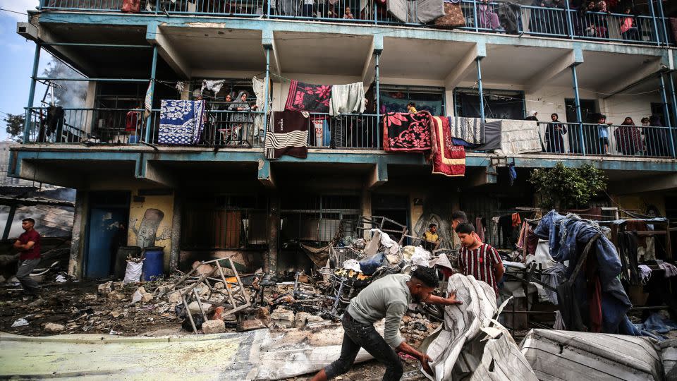 Rami Al Aida, a Civil Defense Spokesperson in Central Gaza, said crews were "operating in extremely challenging conditions due to a lack of fuel and equipment." - Majdi Fathi/NurPhoto/Getty Images