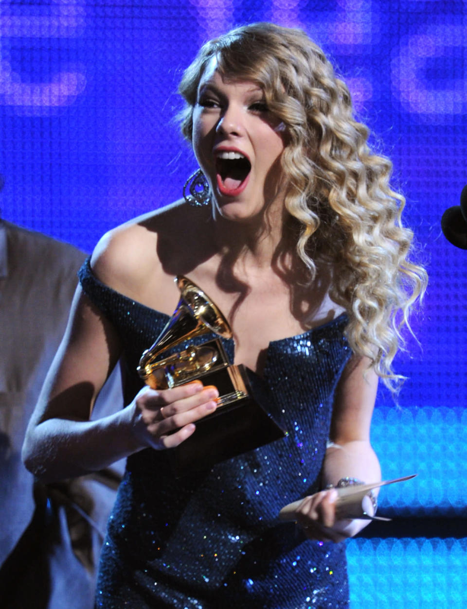 Taylor Swift lost the 2007 Best New Artist award to the talented but troubled Amy Winehouse. The country/pop superstar came back two years later to win Album of the Year for her sophomore album, Fearless.