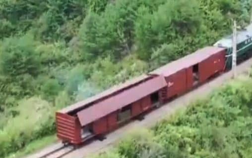 Train used to launch North Korean missiles