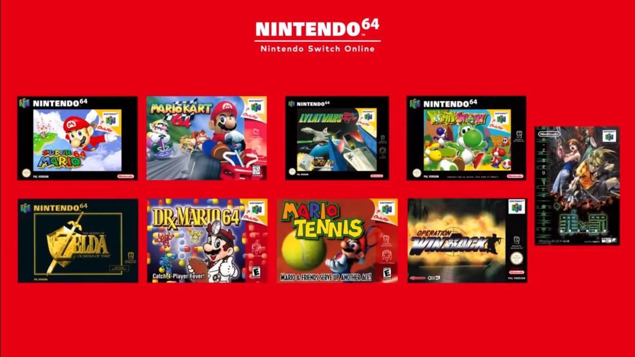 nintendo switch online n64 games