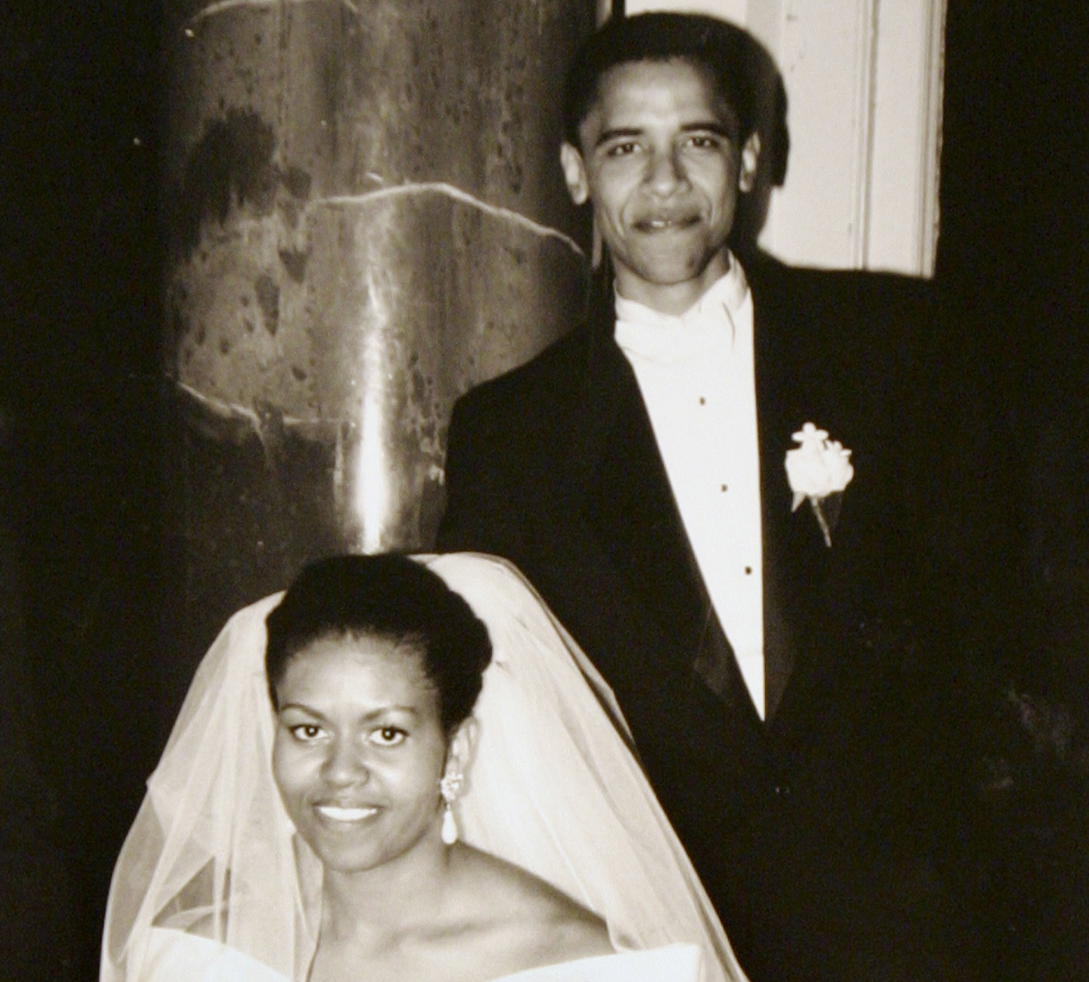 Barack and Michelle Obama Wedding Day