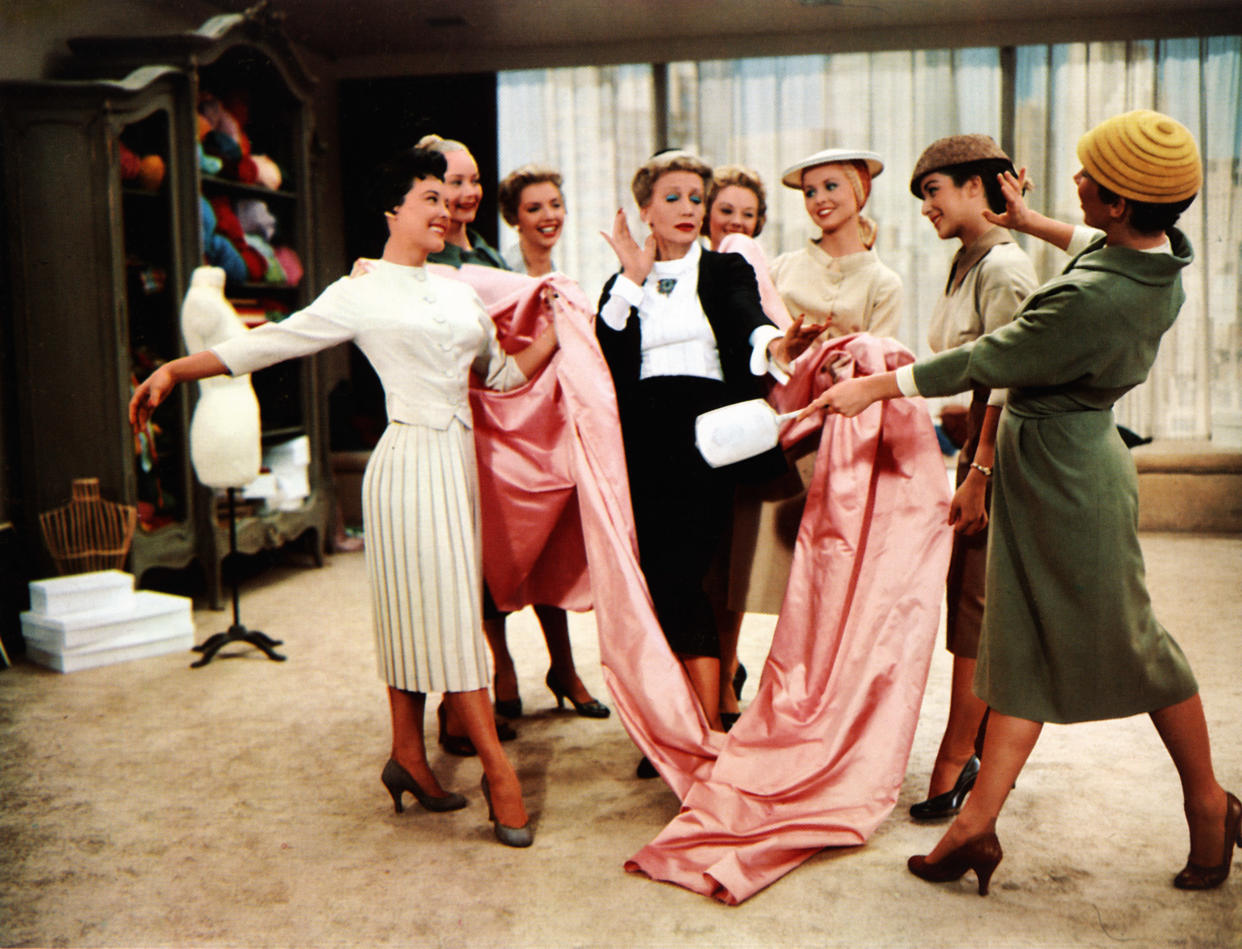 Actress Kay Thompson (center) in the 1957 “Funny Face,” for the film’s “Think Pink” scene. - Credit: Courtesy Everett Collection