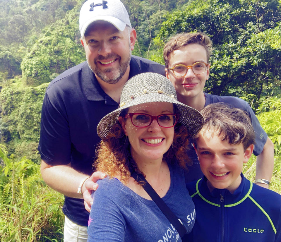 Tracy Callahan with her husband and their two boys. (Photo: Tracy Callahan)