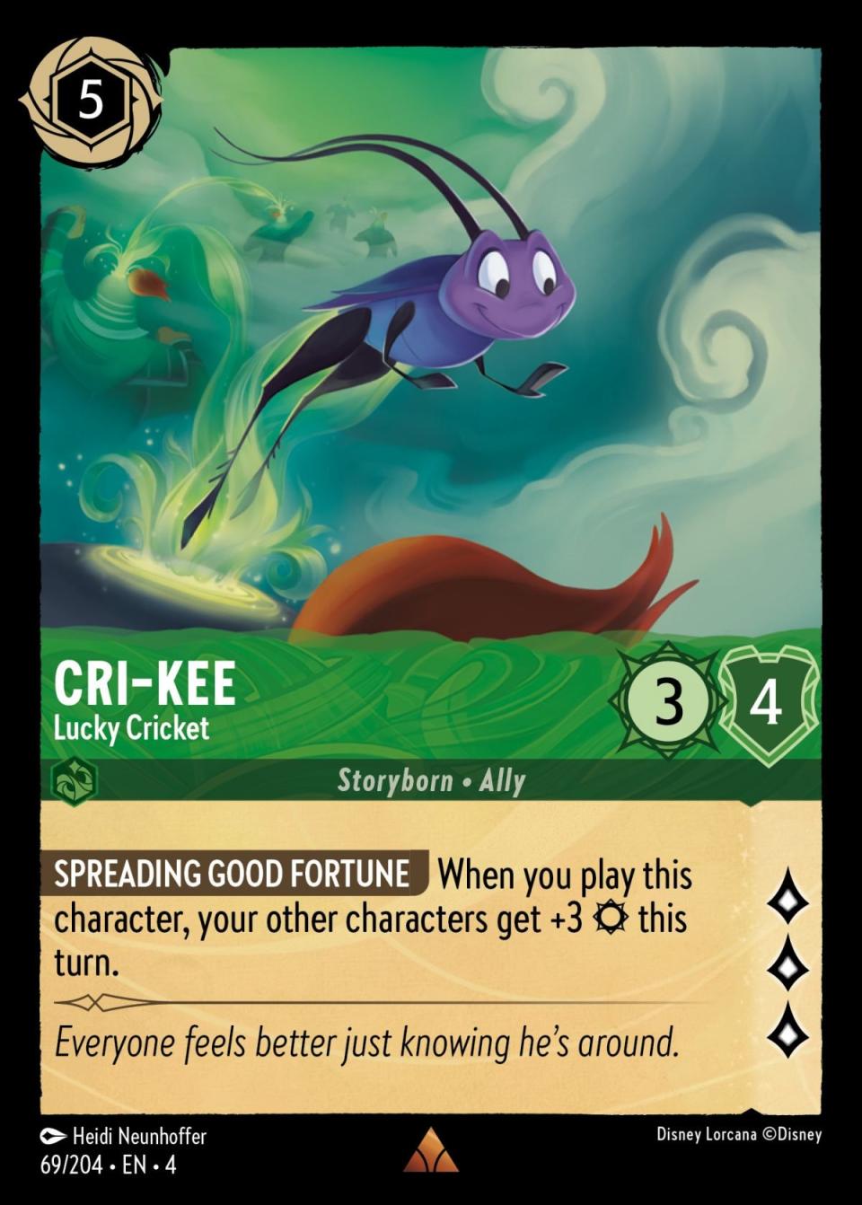 A Disney Lorcana Cri-Kee card from Ursula's Return