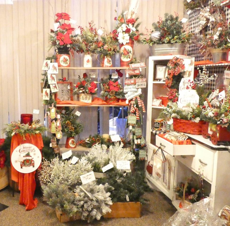 Fresh floral arrangements offer that fresh scent of pine, said Sue Stander of Norton’s Flowers.