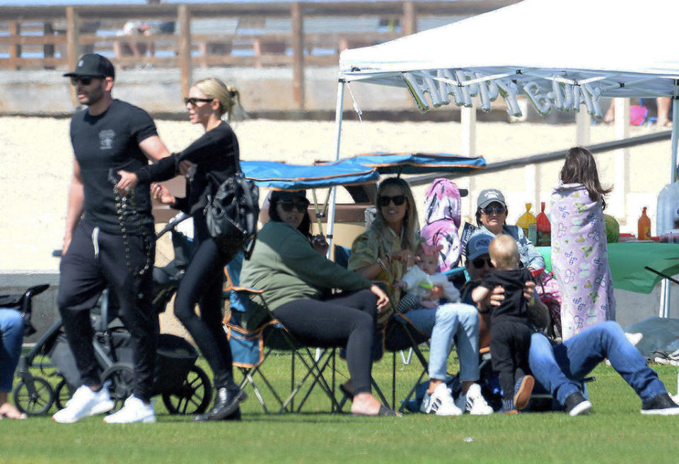 05/07/2022 EXCLUSIVE: Heather Young and Tarek El Moussa confronts his ex wife Christina Hall during their kids soccer in Newport Beach. Tarek was seen talking with Christina and husband Josh Hall looking upset. Heather was next seen talking to Christina, who was holding a friends baby. Tarek grabbed his wife's arm to pull her away. Josh was walked up to Tarek's face and seem to have words. The two were separated by the teams coach and Christina's friend while the game was going on. Christina's parents also seemed to defuse the situation. 

**VIDEO AVAILABLE**

sales@theimagedirect.com Please byline:TheImageDirect.com

*EXCLUSIVE PLEASE EMAIL sales@theimagedirect.com FOR FEES BEFORE USE