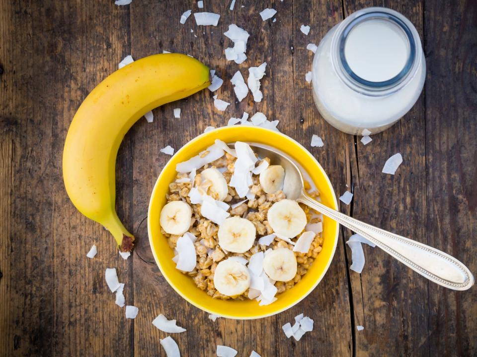 cereal banana healthy breakfast