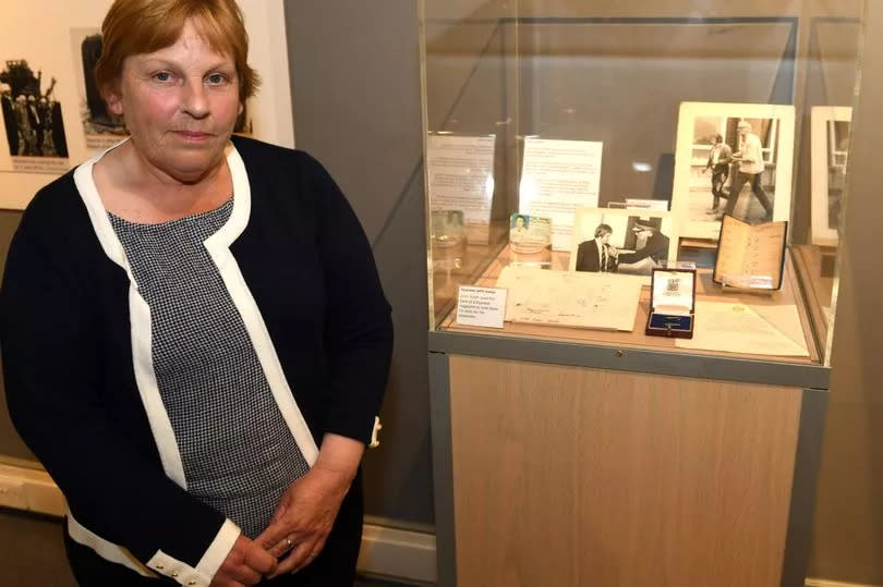 John Smith features in the Flixborough 1974 exhibition. His daughter Gina Robinson is pictured with his collection which is now on display at the North Lincolnshire Museum