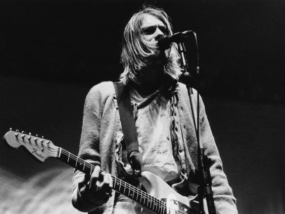 Kurt Cobain in February 1994. Nirvana, the most important US band of the era, came to a tragic end in April with Cobain’s suicide (Redferns)