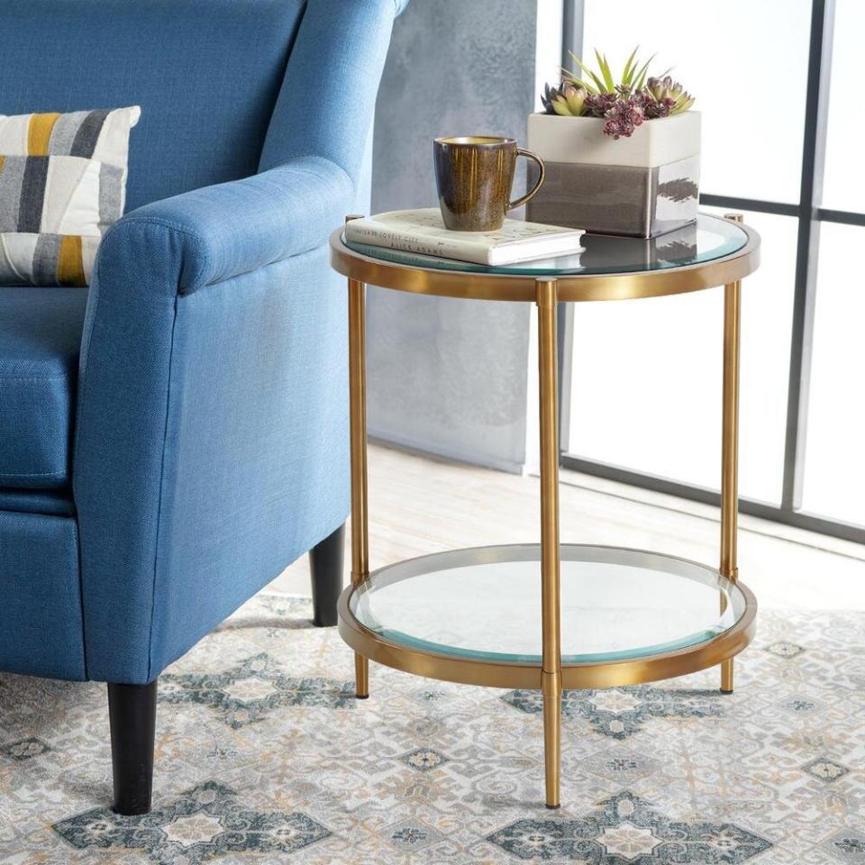 This end table can be placed right next to your couch to hold your mug in the morning or glass at the end of the day. You even have a shelf that can be used to spotlight trinkets, plants and other decor. <a href="https://fave.co/34GatrF" target="_blank" rel="noopener noreferrer">Originally $166, get it now for $149 at The Home Depot</a>.