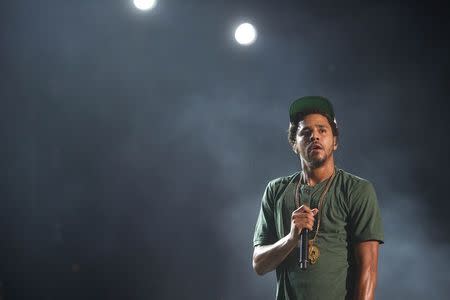 J. Cole performs at the Made in America festival in Philadelphia August 30, 2014. REUTERS/Mark Makela