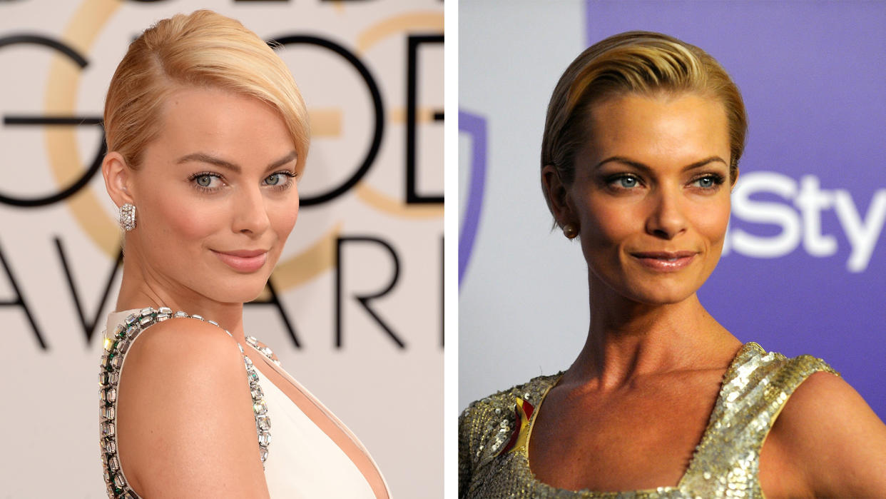 Famous Doppelgangers: Jaime Pressly and Margot Robbie (Getty)