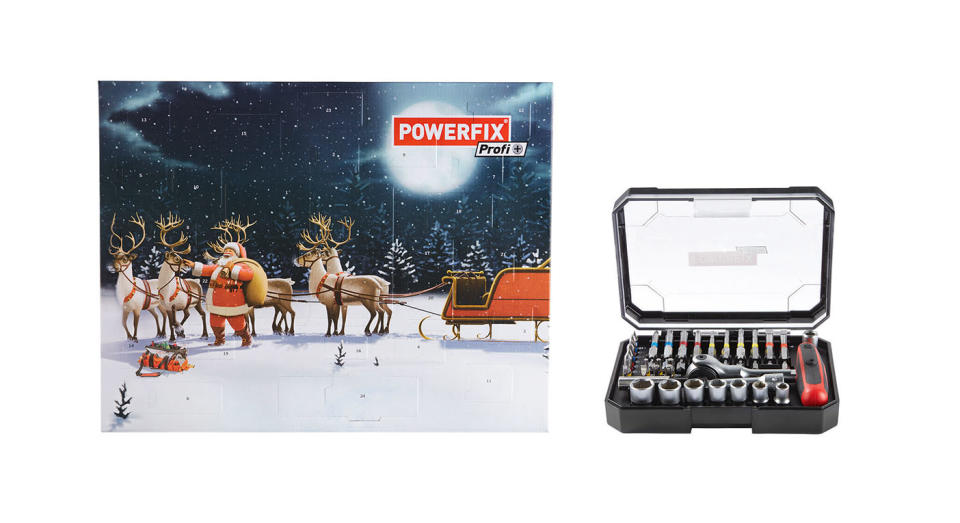 <p>Boasting a complete, 36-piece set, each door of the calendar reveals a different part of the chrome vanadium and S2 steel kit. <em>Available at Lidl from 8 November. </em> </p>