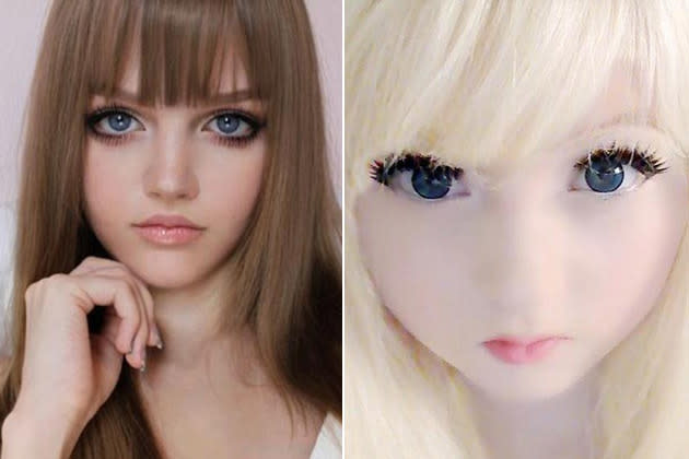 Große Augen, helle Haut: So sehen sich Dakota (r.) und Venus (l.) am liebsten (Screenshots: YouTube)