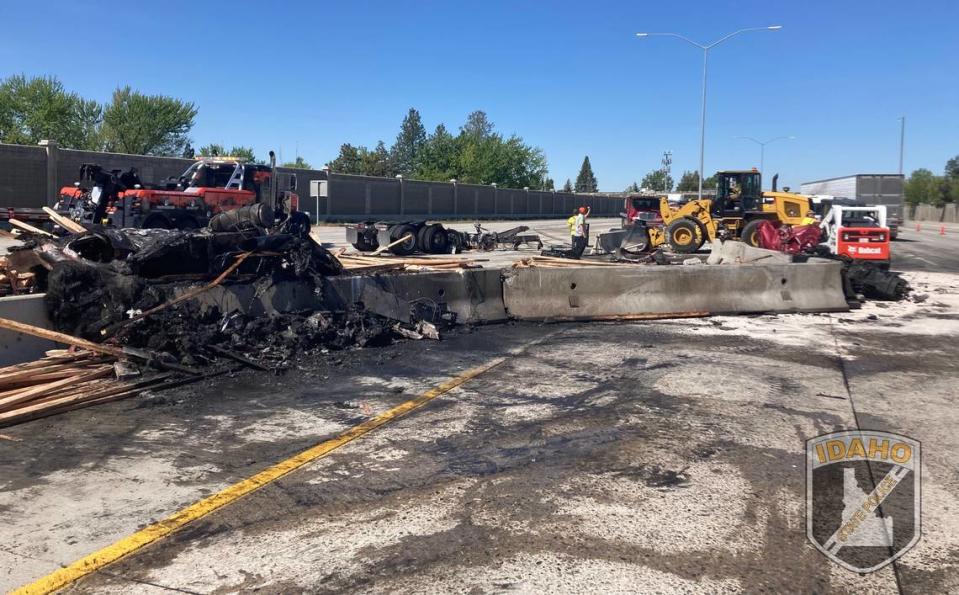 Tuesday morning’s crash involved nine vehicles on Interstate 84 in Boise and affected both the eastbound and westbound lanes.