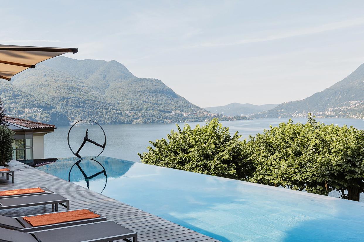 The infinity pool at Villa Lario on Lake Como