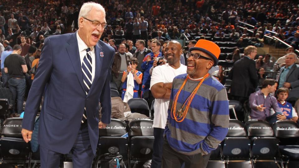 Phil Jackson and Spike Lee aren't laughing together anymore. (Getty Images)