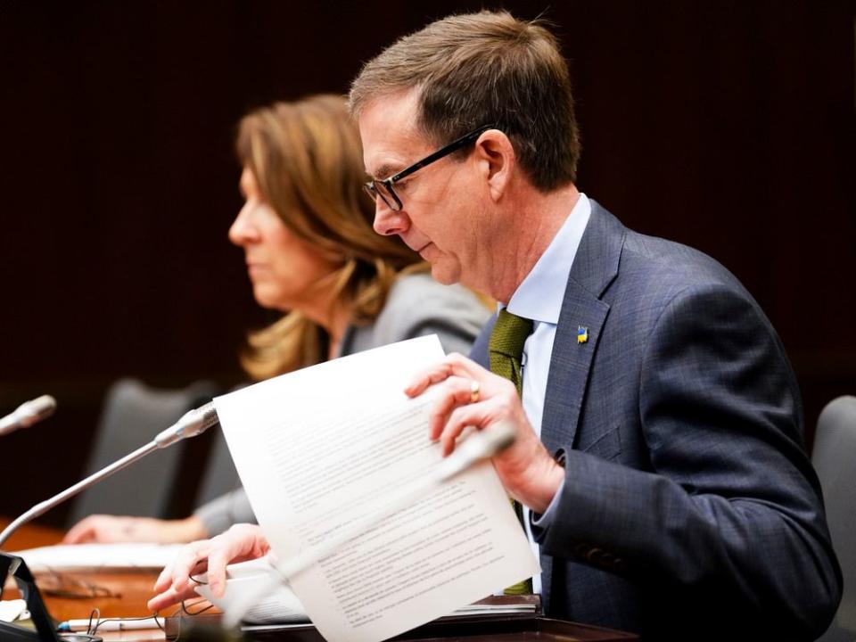  Bank of Canada governor Tiff Macklem and senior deputy governor Carolyn Rogers appear before the House finance committee in April.