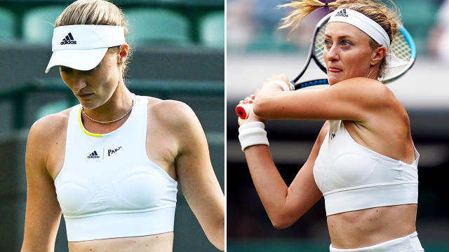 Wimbledon: Kristina Mladenovic's 'crop top' turns heads