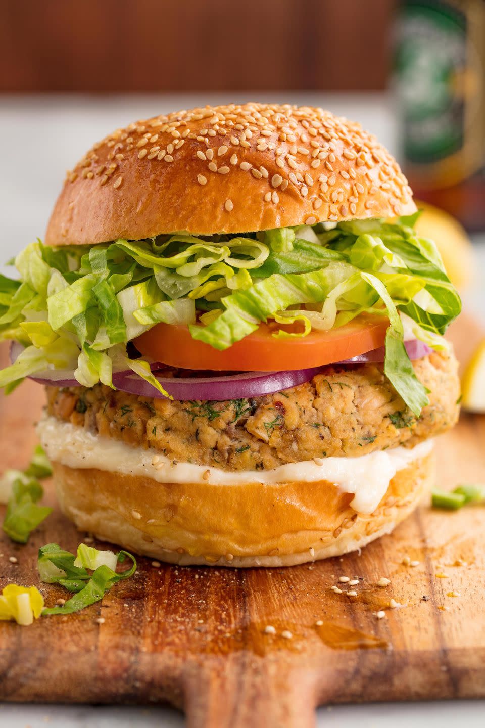 salmon burgers delish com