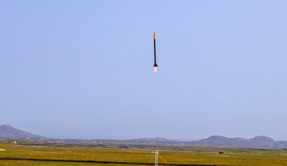 The rocket was launched at Benbecula Airport (Jeff Holmes/PA)