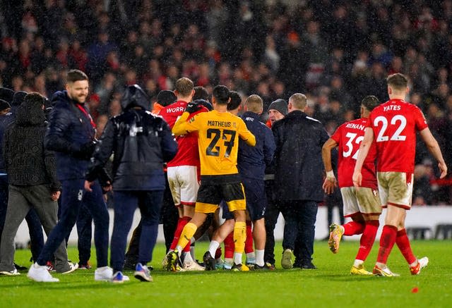 Tempers flared after the penalty shoot-out