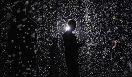 'Rain Room' (Habitación de la lluvia) en el MoMA / Foto: Getty Images