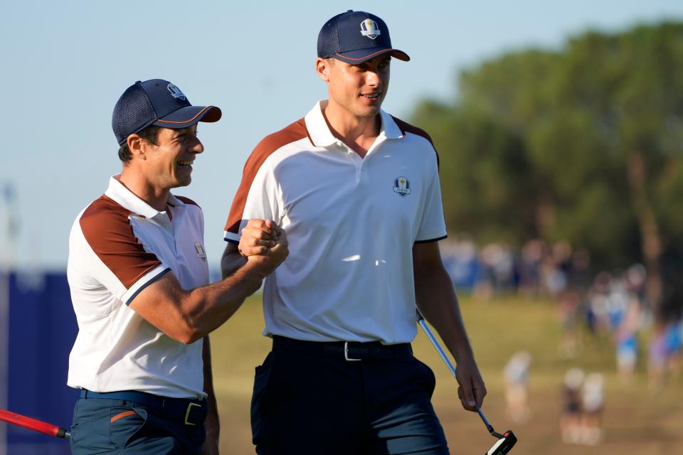 Viktor Hovland and Ludvig Aberg are at it again at the Ryder Cup (AP)