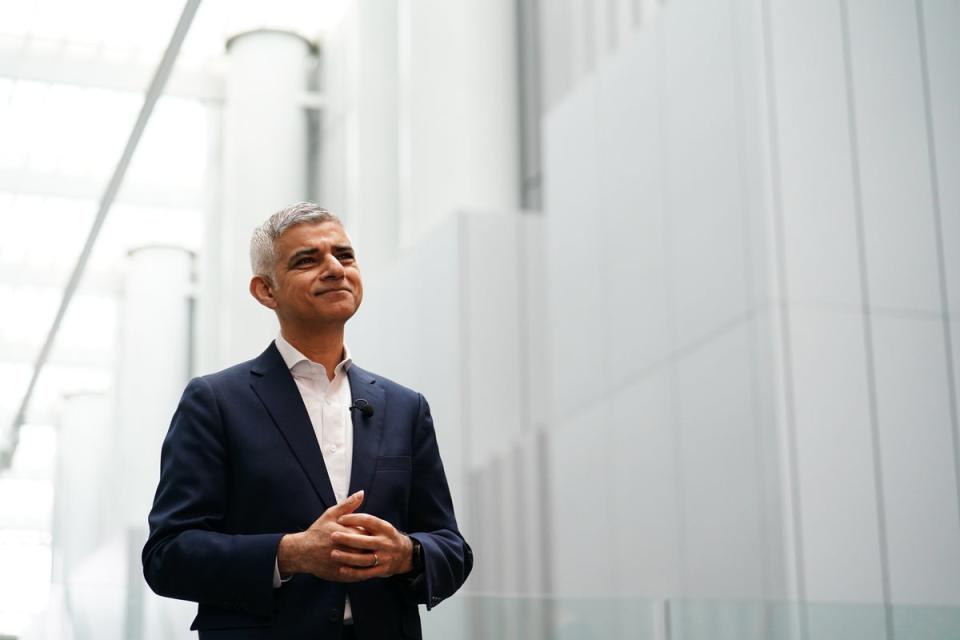 Labour mayor Sadiq Khan is running for an historic third term at City Hall (Jordan Pettitt/PA Wire)