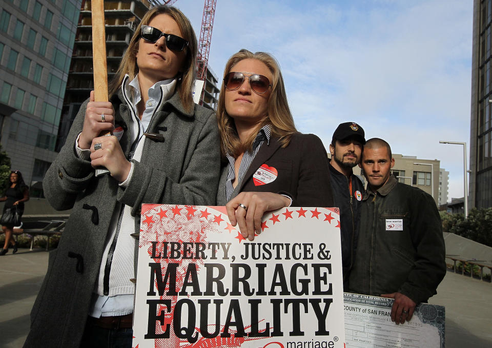 Same Sex Marriage Advocates Rally At San Francisco Court Hearing