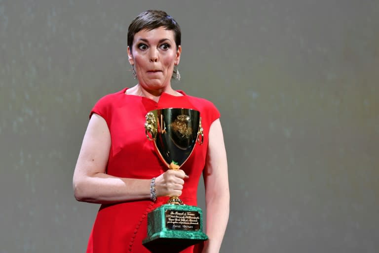 Britain's Olivia Colman won best actress for playing the needy and weak-minded Queen Anne in "The Favourite"